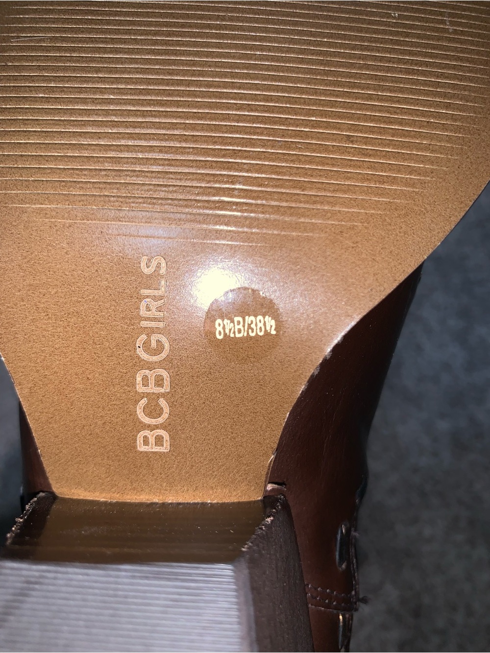 BCBGirls Brown Embossed Western Ankle Booties with Stud Accents - Picture 7 of 7